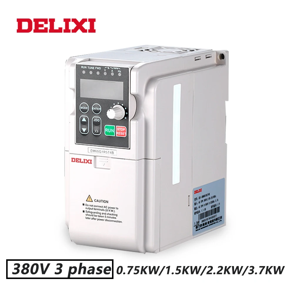DELIXI 380V 0.75KW/1.5KW/2.2KW/3.7KW 3 фазы входной инвертор диски для контроля скорости