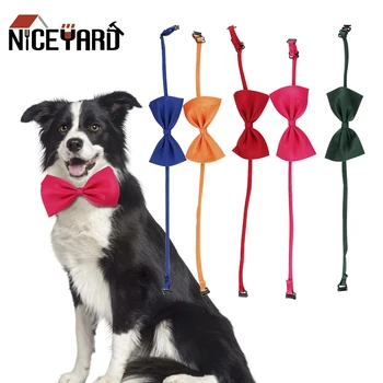 

NICEYARD Adjustable Necktie Clothes Puppy Pets Neck Tie Neck Strap Pet Cat Dog Collar Bow Tie Cat Dog Accessories