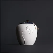 Dehua большой керамический Лотос китайский стиль чайные банки черный и белый