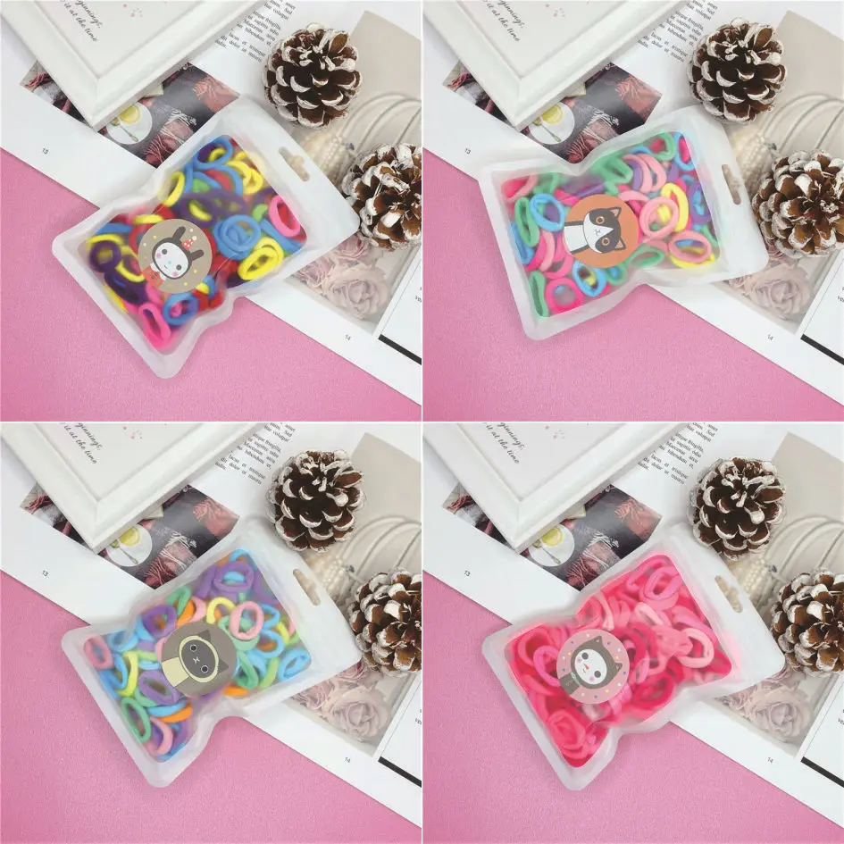 

50PCS New Simple Candy Seamless Hair Children Hair Circle HeadWear lovely Baby Elastic Candy Color Hair Rope