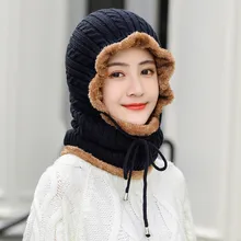 Женская русская шапка, шарф, сиамский воротник, милая Зимняя Вязаная мужская шапка с черепом, берет, модные церковные платья для женщин