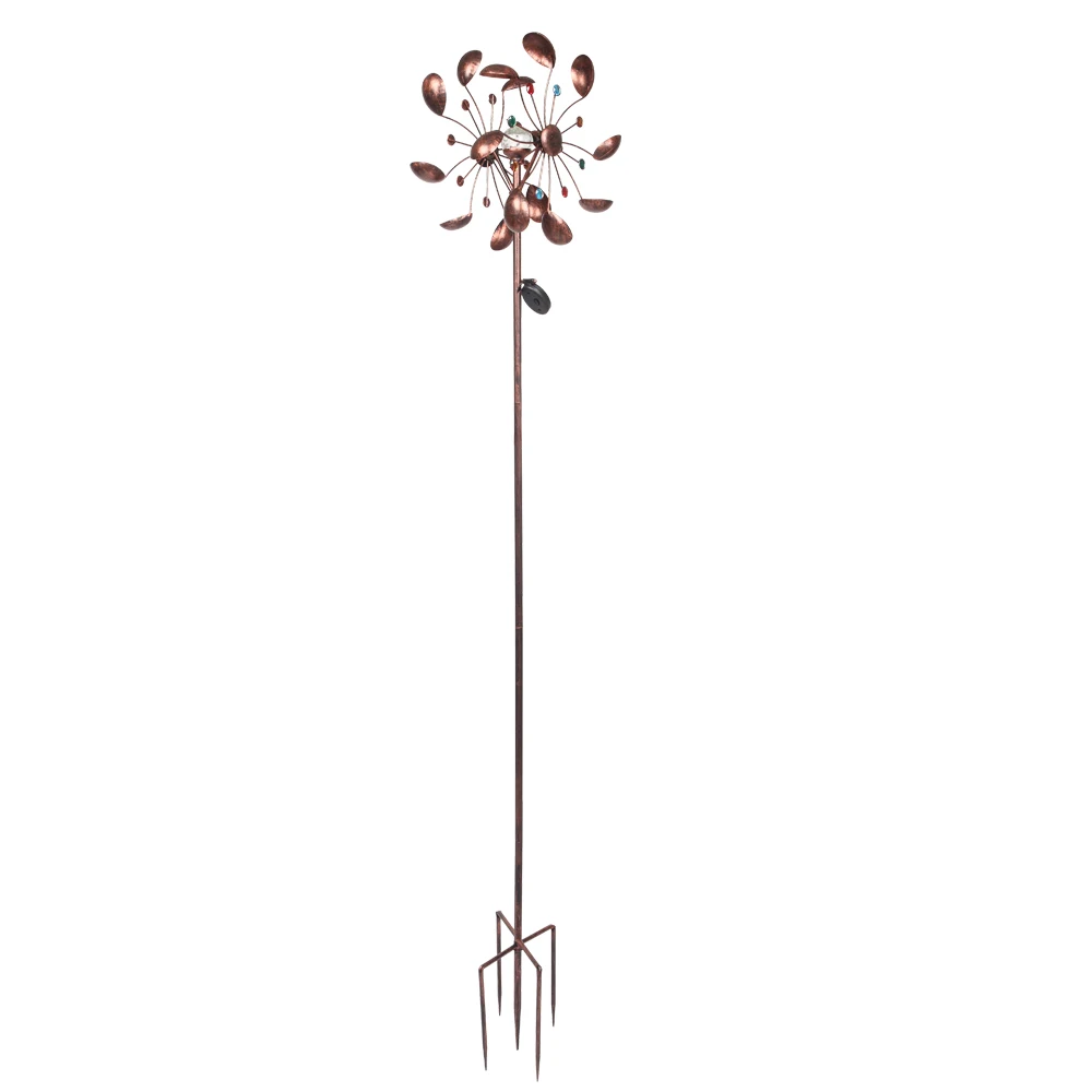 high-quality-wrought-iron-windmill-led-light-petal-shape-for-lawn-or-garden[us-stock]