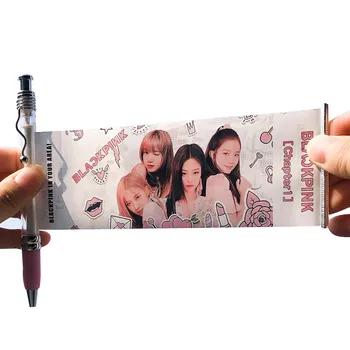 

KPOP BlackPink Black 0.5mm Ball Point Pen Pull Pen KILL THIS LOVE JISOO LISA ROSE JENNIE Students Supply Stationery JH395