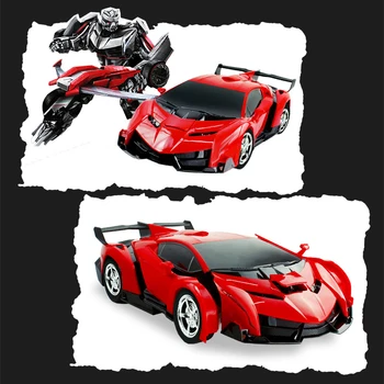 

RC Sports Car Transformation Robots Models Remote Control Deformation Car Vehicle Model Fighting Kids Children's Birthday GiFT