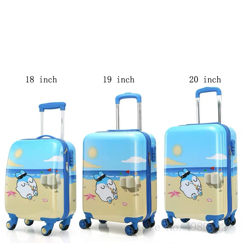 1 pcs 18''19/20 дюймов Детский чемодан, дорожная сумка на колесиках для мальчиков и девочек, Подарочная сумка на колесиках, чемодан для путешествий - Цвет: 1 pcs