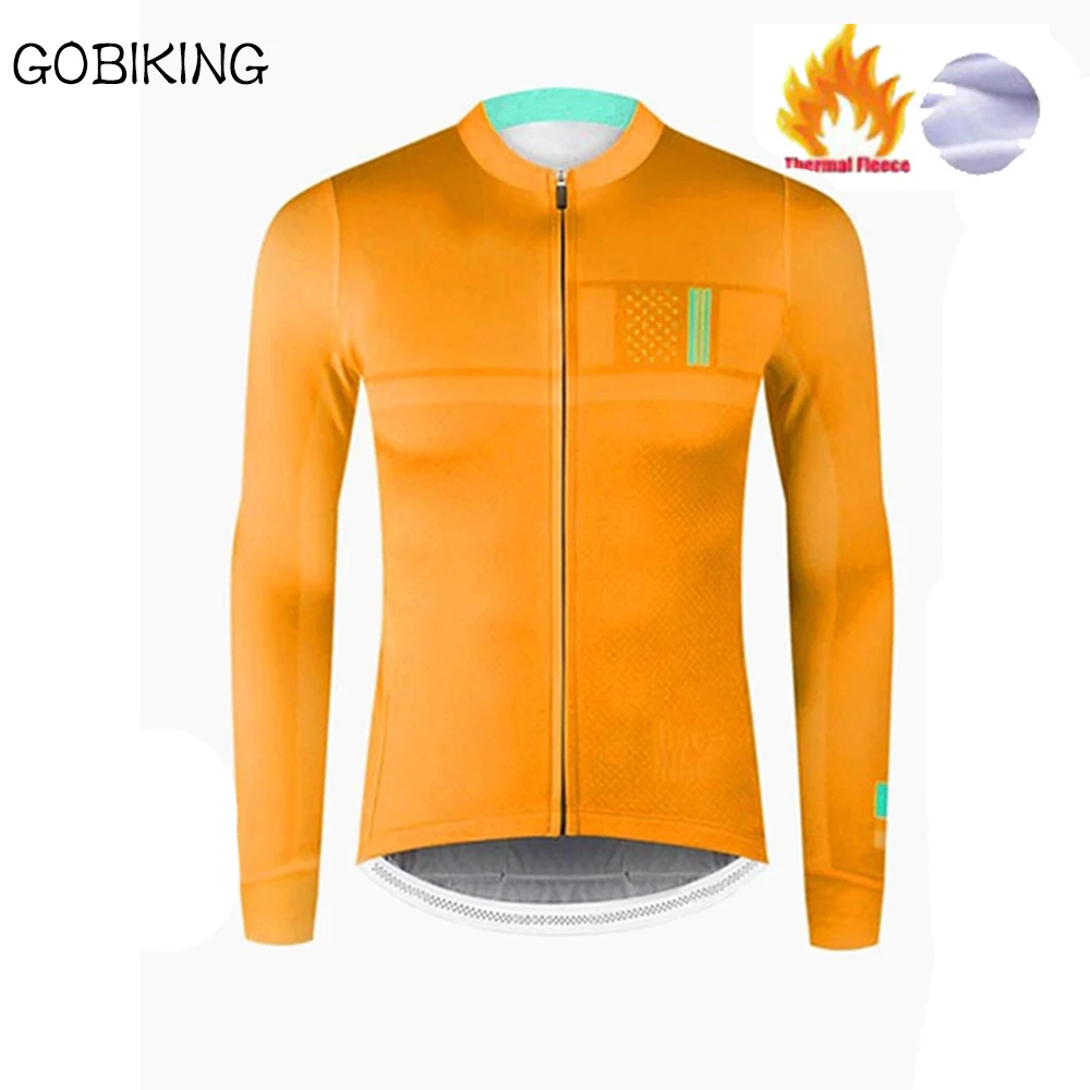 Новинка Gobiking гоночная термо флисовая футболка с длинным рукавом mujer invierno для мужчин mallot ciclismo велосипедная майка