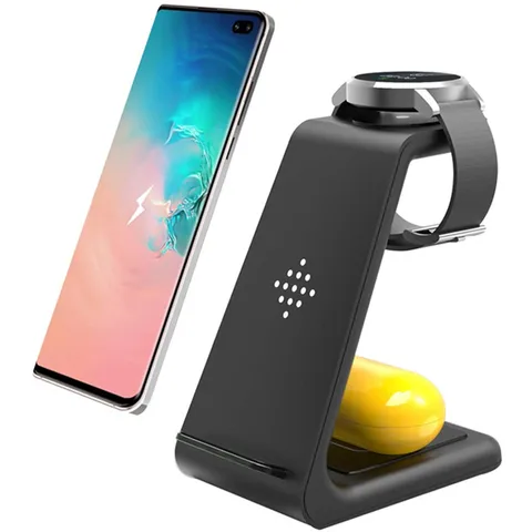 In 1 QI Wireless Charger Pad Dock Station Stand for Samsung S20 S21 Galaxy Watch 3 Active 2 Gear S3 Buds+ Live Fast Charging