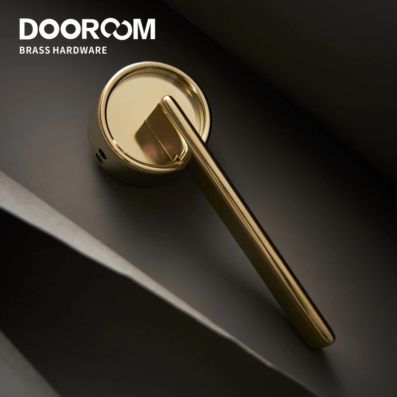 Dooroom латунный дверной замок набор современный черный PVD золотой интерьер спальня