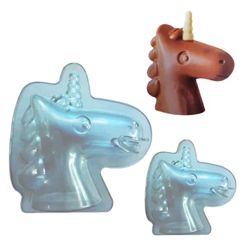 

3D unicorn shape plastic chocolate mold cake decoration Candy confectionery tools Polycarbonate Chocolate Mold for baking