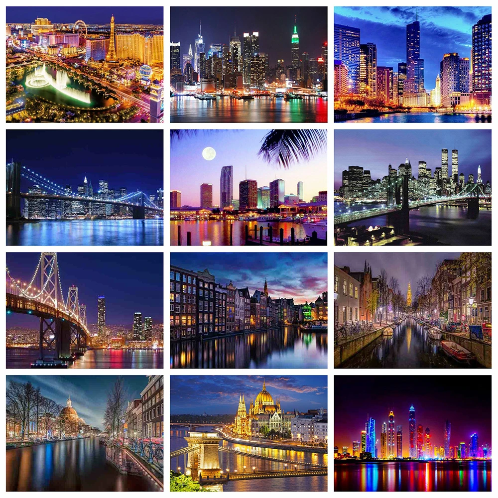

Evershine Full Square Drill 5D DIY Diamond Embroidery City Scenery Diamond Painting Cross Stitch Rhinestone Mosaic Home Decor