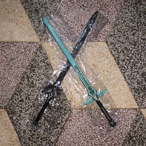 80 см Sword Art Online SAO skysword Kirigaya Kazuto Elucidator/Темный отталкивающий 1:1 Косплей Опора меч PU пена модель игрушка - Цвет: black green