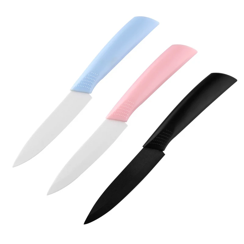 

4inch Ceramic Paring Kitchen Knives Cooking Tool Ceramic Knife Kitchen Chef Fruit Utility Slicing Paring Knives Anti-slip Handle