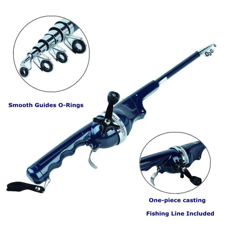 Телескопическая Мини Удочка из стекловолокна складная удочка спиннинг | Спорт и