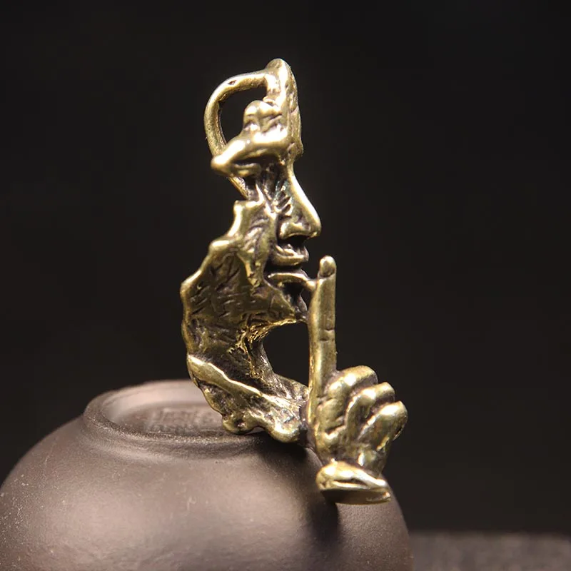 brass quiet keychain pendant (6)