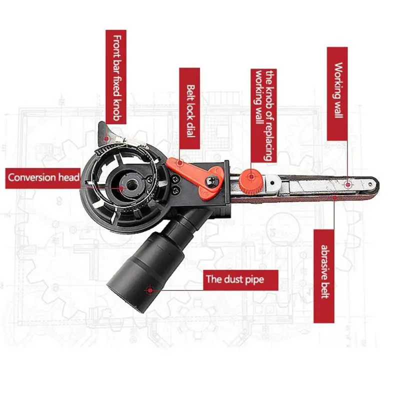 Drillpro DIY шлифовальная лента адаптер для 100 мм 4 дюйма электрическая угловая шлифовальная машина аксессуары электроинструмент