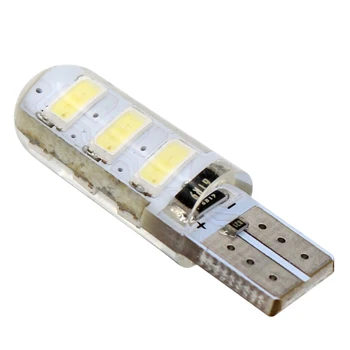 

1pcs T10 W5W 6 SMD 5730 Led Silicone Car Light Silica Gel Waterproof Wedge Bulb Parking Lamp 6SMD 5630 LED Car accessories