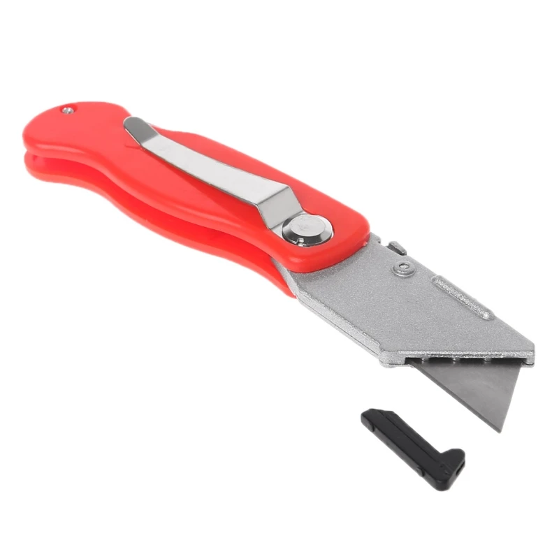 

Practical Folding Utility Knife For Paper Plastic Cutting With Replacement Blade