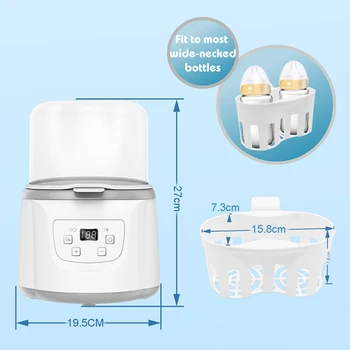 

Baby Bottle Electric Steam Sterilizer Electric Dryer Machine Milk Warmer with Temperature Control LED Monitor