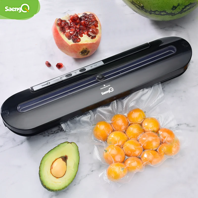 Saengq melhor aferidor do vácuo de alimentos 220v/110v automático casa comercial aferidor do vácuo de alimentos máquina de embalagem incluem 10 pces sacos|Selantes de alimentos a vácuo| - AliExpress