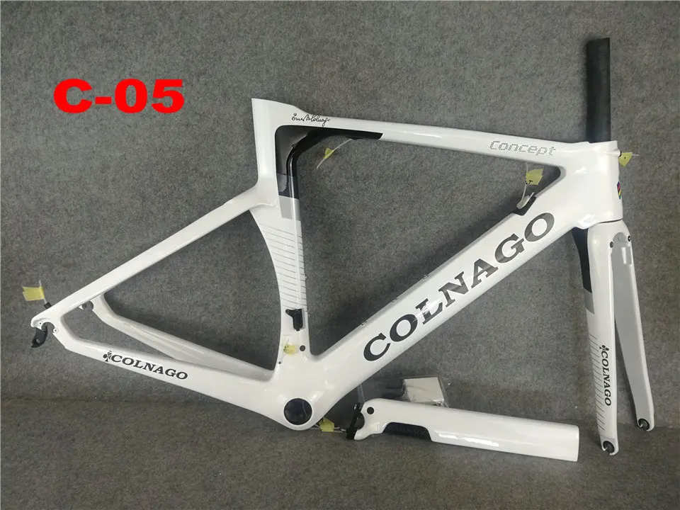 Top Colnago Carbon Road Frame White Concept Bike Frameset carbon road Road racing bicycle frame 12 Top Colnago Carbon Road Frame White Concept Bike Frameset carbon road Road racing bicycle frame 12