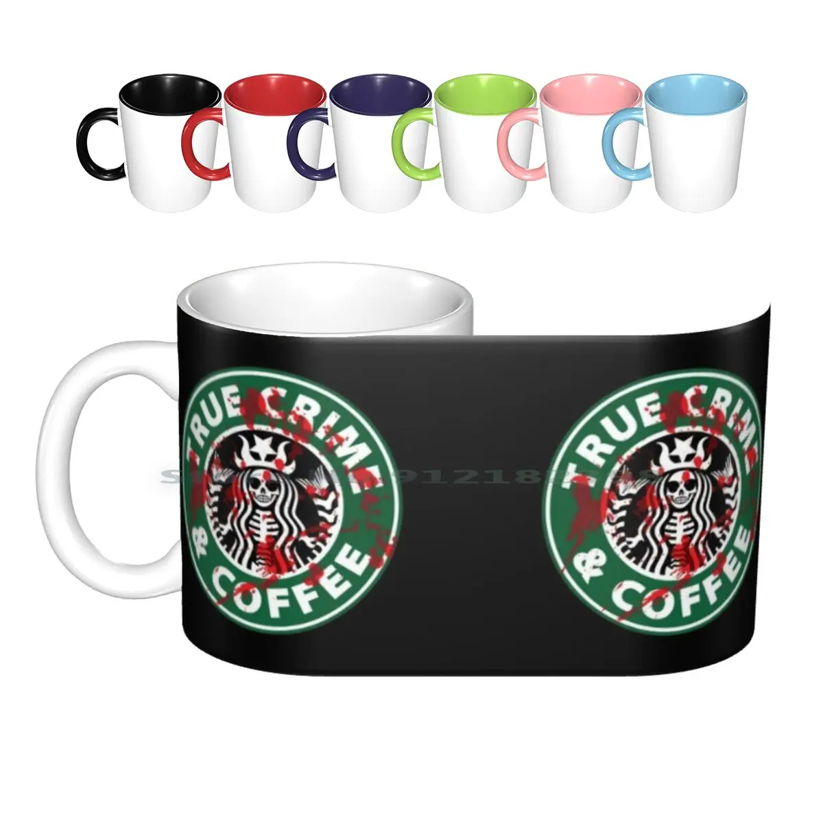True Crime And Coffee Dyed Ceramic Mugs Tazze Da Caffè Tazza Da Tè Al Latte True Crime Coffee True Crime Dyed True Crime Addict True