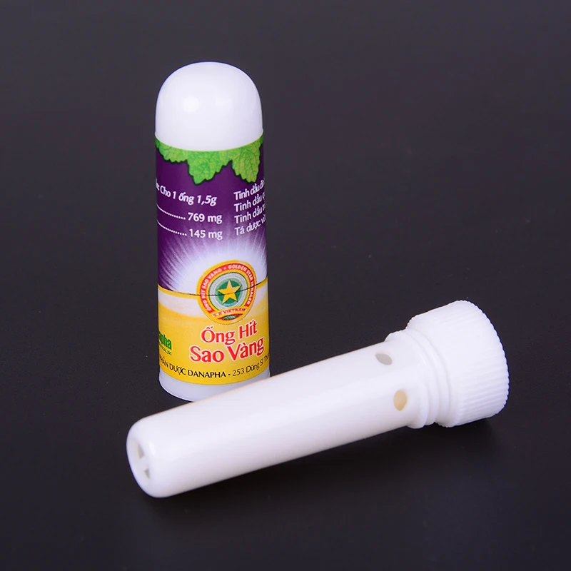 Smell Dizziness Inhaler Breezy Asthma Refreshing Aroma Oil Stick New Hot Nasal Inhaler