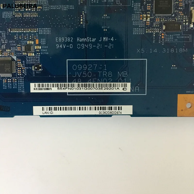 PALUBEIRA JV50-TR8 MB для acer 5542 5542G материнская плата ноутбука 48.4FN02.011 09927-1 MBPQG01001 DDR3 Материнская плата