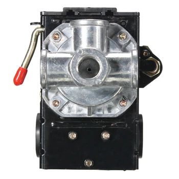 

90-120PSI Pressure Switch Control Valve Air Compressor 4 Port 26 AMP Heavy Duty Black