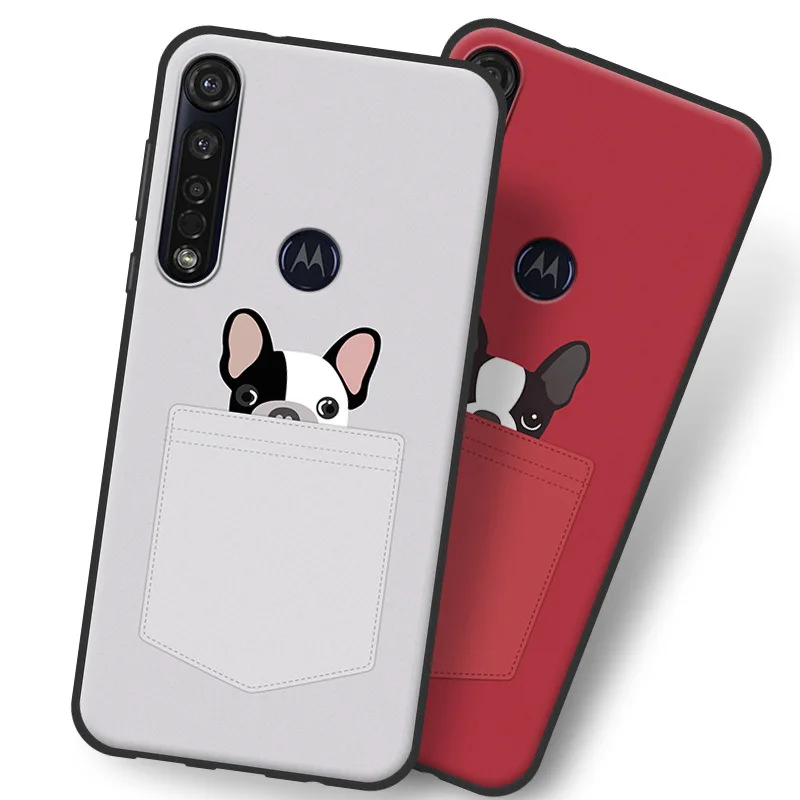 Чехол Auroras для Moto G8 Plus мягкий чехол Карманный с рисунком собаки Motorola Play | Мобильные