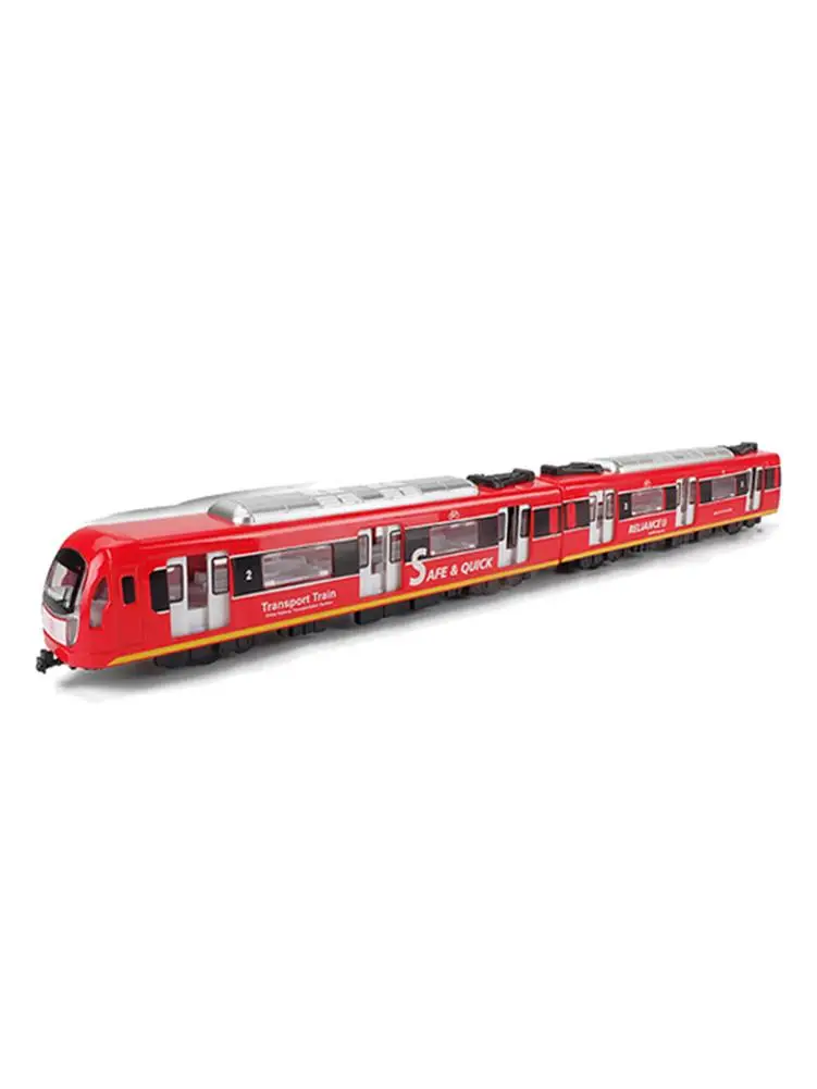 Моделирование 1: 87 игрушечный Паровозик-конструктор оттягиваемая назад машина набор сплава высокоскоростных железных дорог игрушка для мальчиков с машинками, метро светильник рейка модель игрушка в подарок