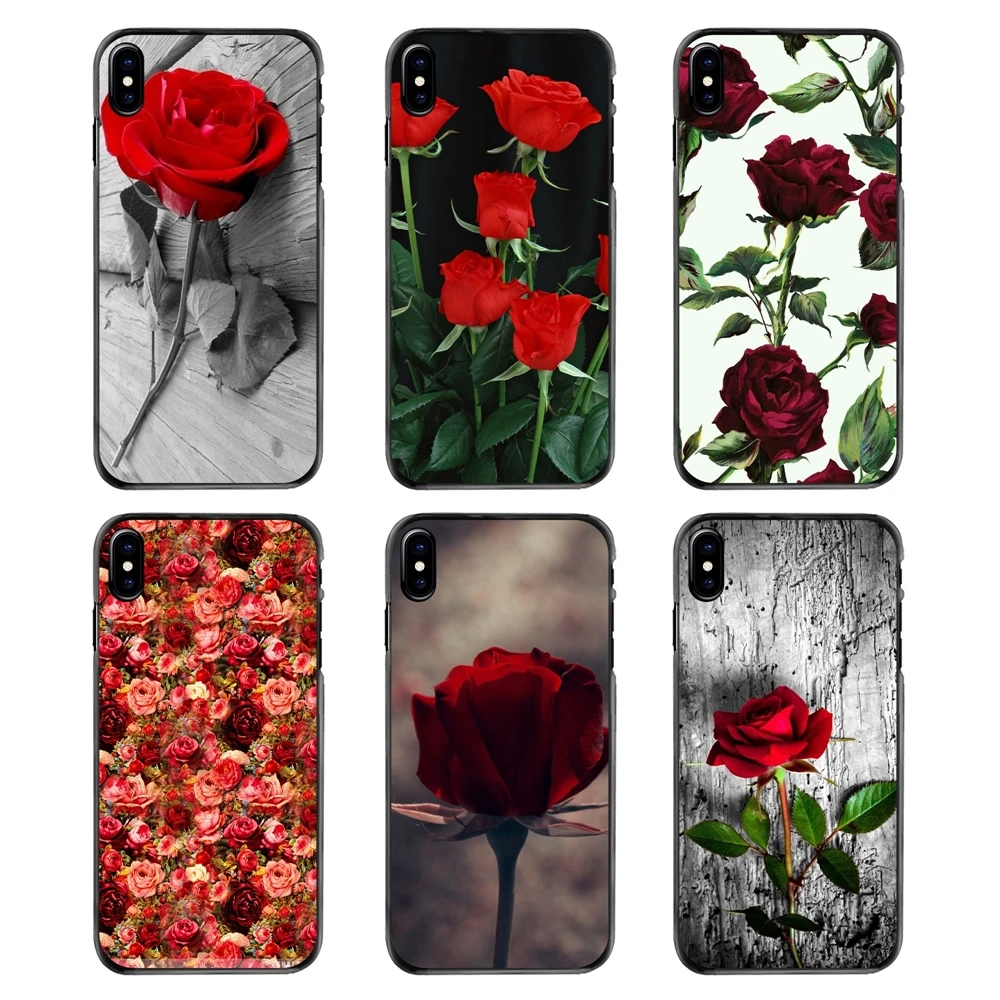 Красивые садовые красные розы цветы аксессуары телефон чехол для Iphone 4 4S 5 5S 5C SE 6 6S
