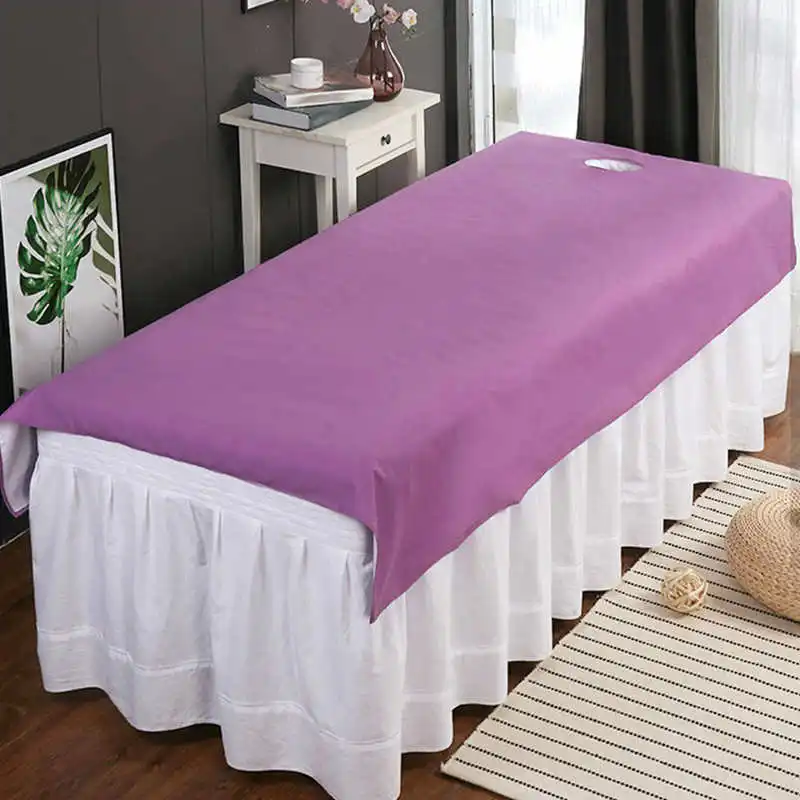 Pro Quality Beauty Massage SPA Treatment Bed Table Cover Sheets With Hole 