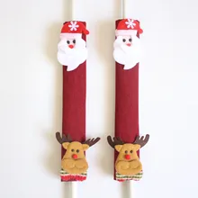 1 пара, Рождественское украшение на холодильник, дверные ручки, крышки, Мультяшные милые микроволновые дверные ручки, наборы ручек для холодильника, Рождественский подарок