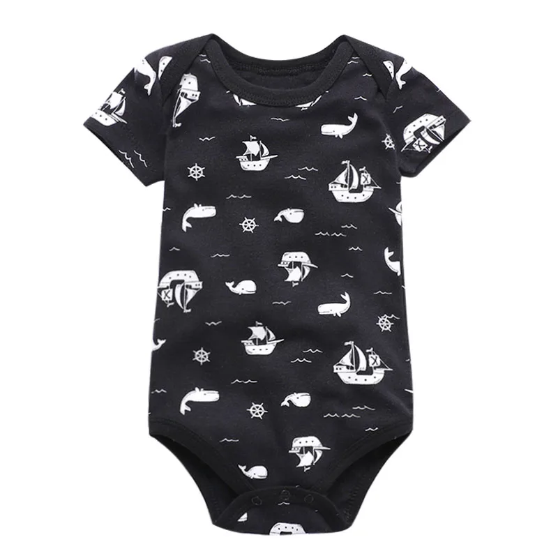 Ivory Babies Boys Bodysuit Newborn Baby Girls Clothing Shortt Sleeve 3 6 9 12 18 24 Months Summer Clothes - Color: Ivory