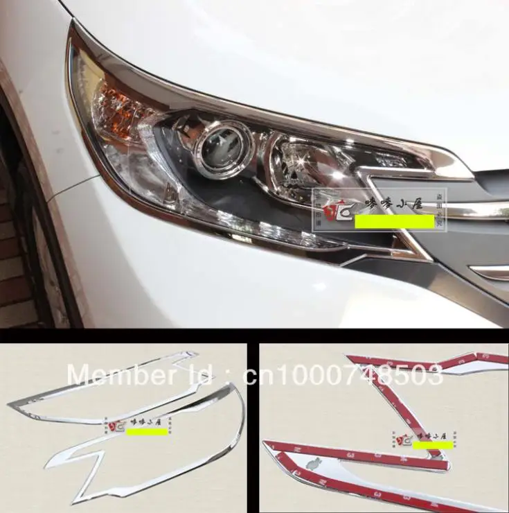 Для Honda CRV CR-V 2012 2013 2014 ABS Хром украшение Передняя светильник РА фара Крышка лампы