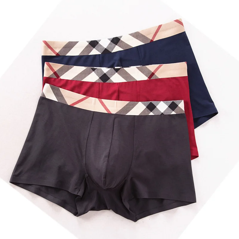 Трусы-боксеры мужские в клетку 4 шт./компл. | Мужская одежда