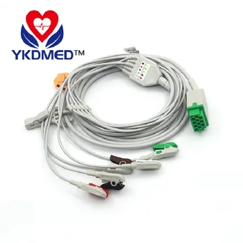 Compatible with GE-medical one-piece 5 leads ECG patient monitor cable,medical accessories