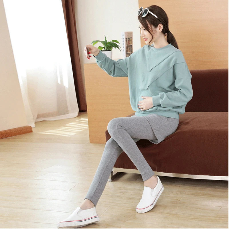 Super Warm Winter Legging Pants For Pregnant Women Thicken Velvet Maternity Leggings Clothing Pregnancy Pencil