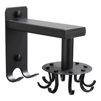 

Wall-Mounted Utensils Hanger,Adjustable Rotating Hooks,Kitchen Rack Wall Hooks with 8 Removable Hooks & 2 Hanging Hooks
