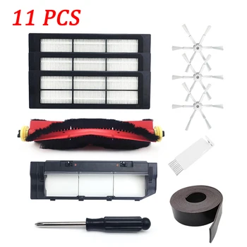 

Robot Vacuum Cleaner Detachable Main Roller Brush+Cover+Filter+6-Armed Side Brush+Magnetic Strip for Xiaomi Roborock S55 S5 S50