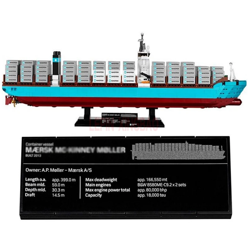 LP 22002 Technic наборы Maersk грузовой контейнер корабль набор строительные DIY блоки кирпичи Детский обучающий leleleings игрушки Клон 10241