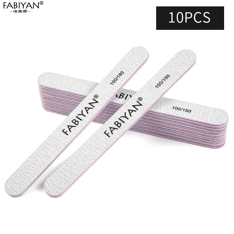 10Pcs gray round Набор пилок для дизайна ногтей буфер блока педикюр шлифовальный уход Губка Полировка гель лак пилки Маникюр профессиональный инструмент красочный набор - Цвет: 10Pcs gray round