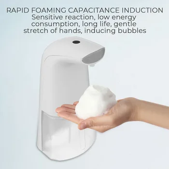 

350ml Automatic Soap Dispenser, Touchless Smart Soap Dispenser Sensor Pump Foaming for Bathroom&Kitchen Toilet Office