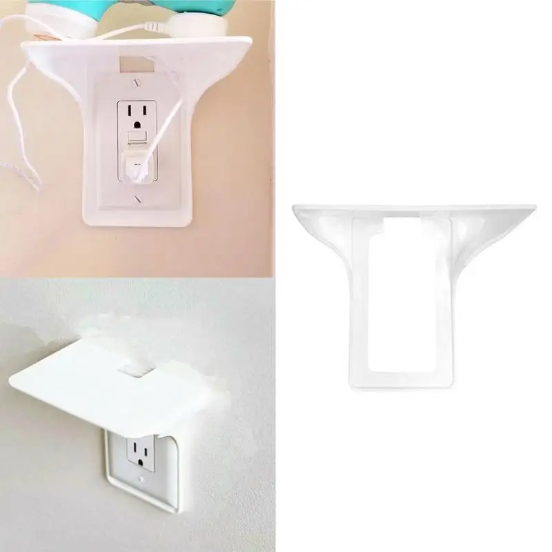 

Wall Mounted Charging Holder Socket Storage Rack Strong Sticky Holder Rack For Phone Charging Plug Holder