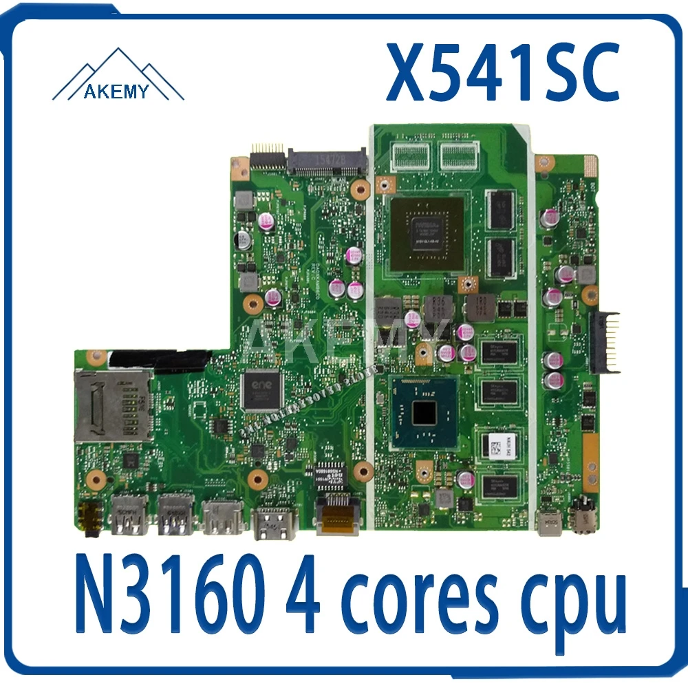 X541SC N3160 4 ядра процессор N15V-GL1-KB-A2 материнская плата REV 2 0 для For Asus X541S ноутбука