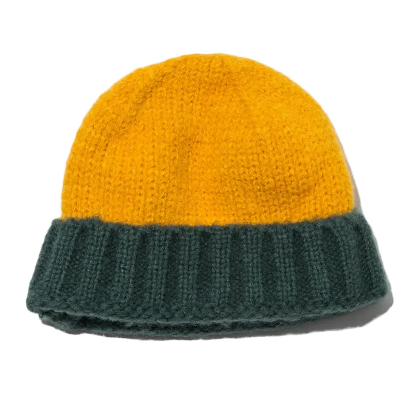 Yellow-Green JNKET, новинка, Осень-зима, мужские и женские шапки с черепом, вязаные шапочки, шапка без полей, хип-хоп кепка, уличная Спортивная Кепка, Casquette - Цвет: Yellow-Green