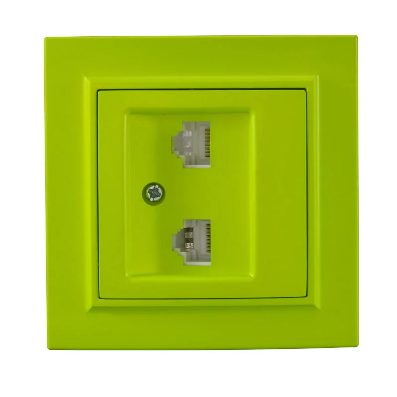 黄绿色双电脑正面