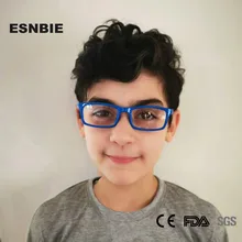 Память титана Tr90 Дети оптические очки ультра-легкие близорукость очки Квадратные мальчики девочки детские очки с гибкой оправой