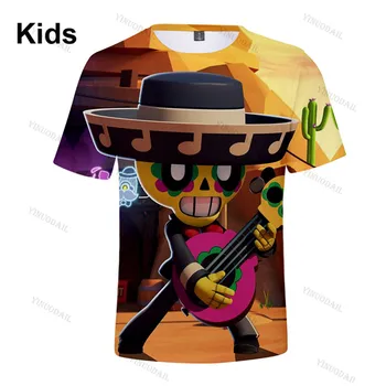 

Children's Music Poco Shoot Game 3D Print T-shirt Womens Clothing Browling T Shirt Star Women Kids Leon Tops Shirt Boys Girls