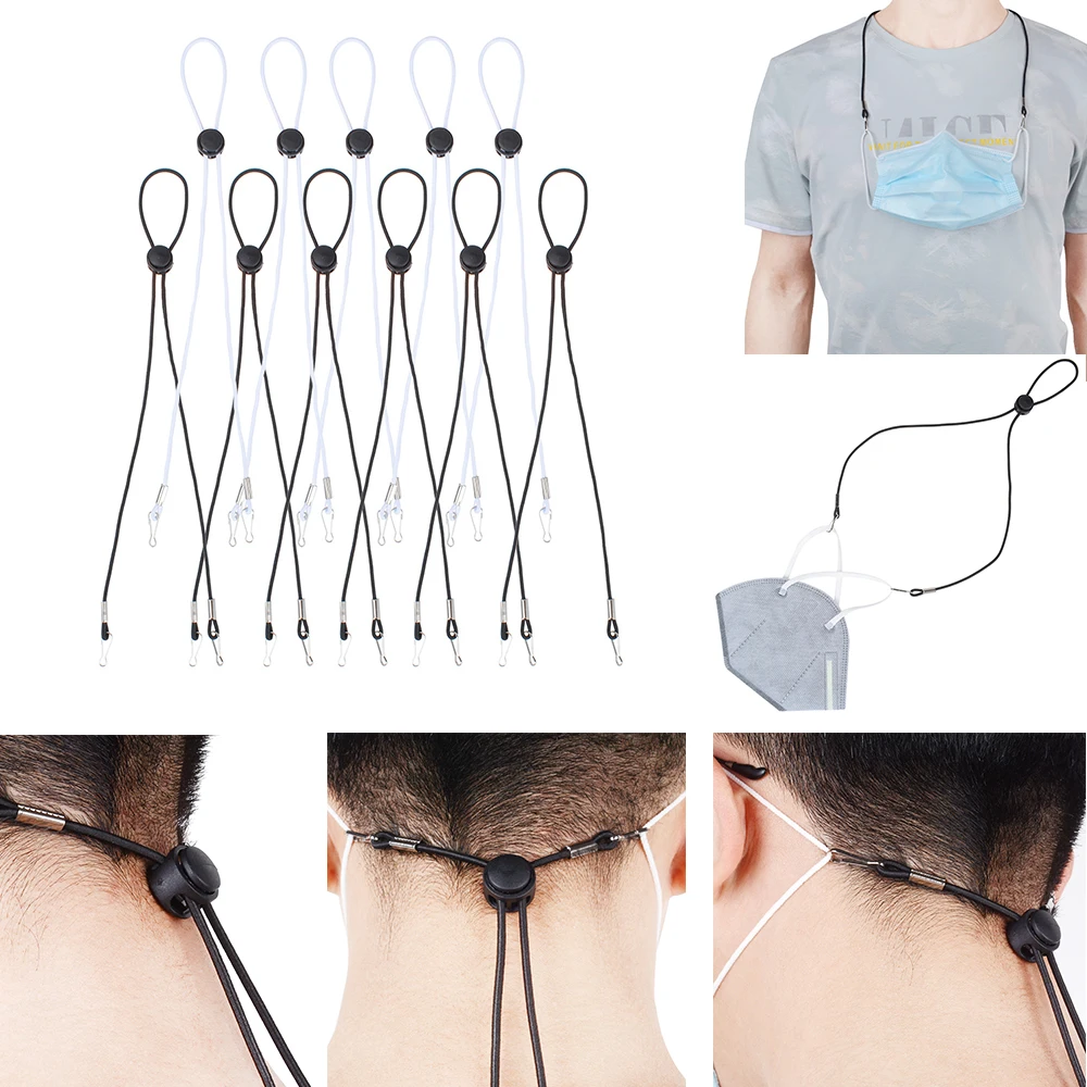 

Lanyard Adjustable Mask Extension Elastic Band Rest&Ear Holder Rope 1/5 Pcs Relief Face Ear Holder Mask Lanyard Extend Ropes